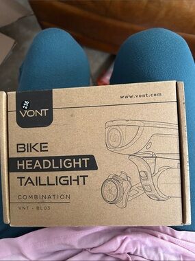 Bike Headlight and Taillight Set - Brown